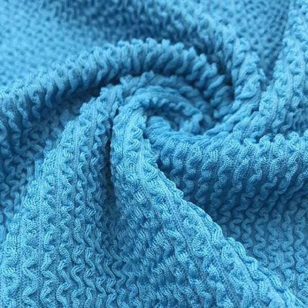 blue jacquard swimwear fabric
