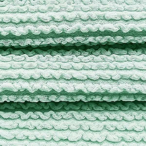 green jacquard crinkle fabric