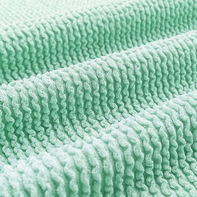 green poly elastane jacquard fabric