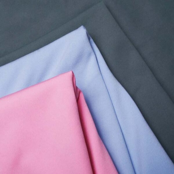 pink blue and black polyester elastane brushed fabric
