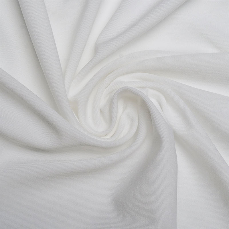 white polyester and elastane fabric