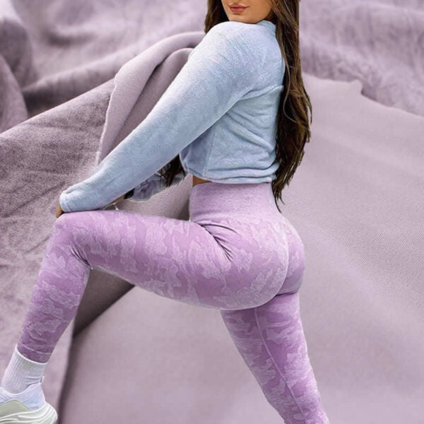 purple overprint fabric for leggings
