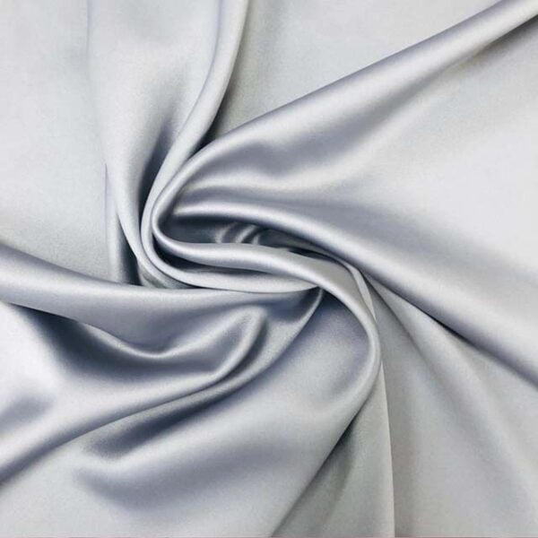 white polyester elastane satin fabric