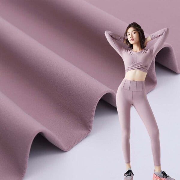 brushed yoga wear fabric