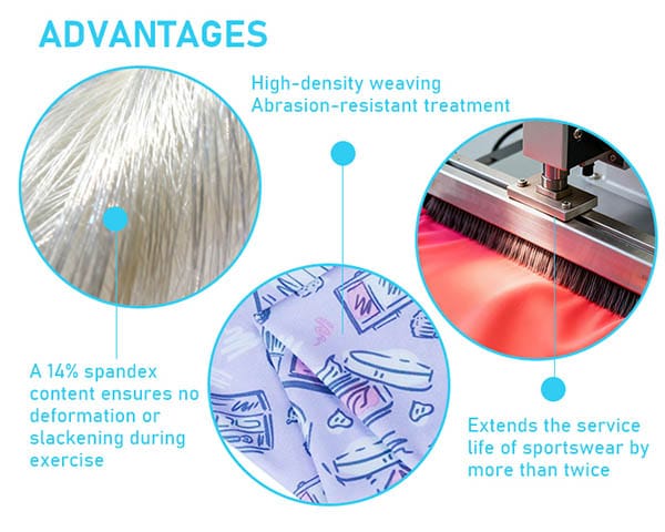 advantages of 4 way stretch polyester spandex fabric