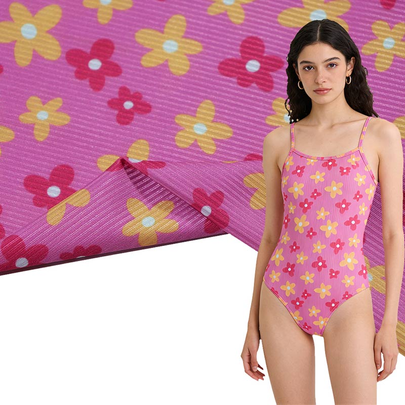 Ribbed Polyester Fabric