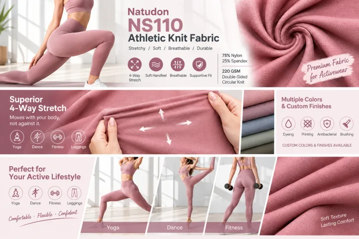 Natudon 75%nylon 25% spandex yoga fabric  ns110